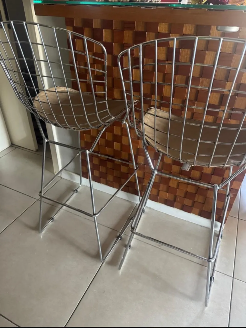 Banquetas para balcão em aço cromado