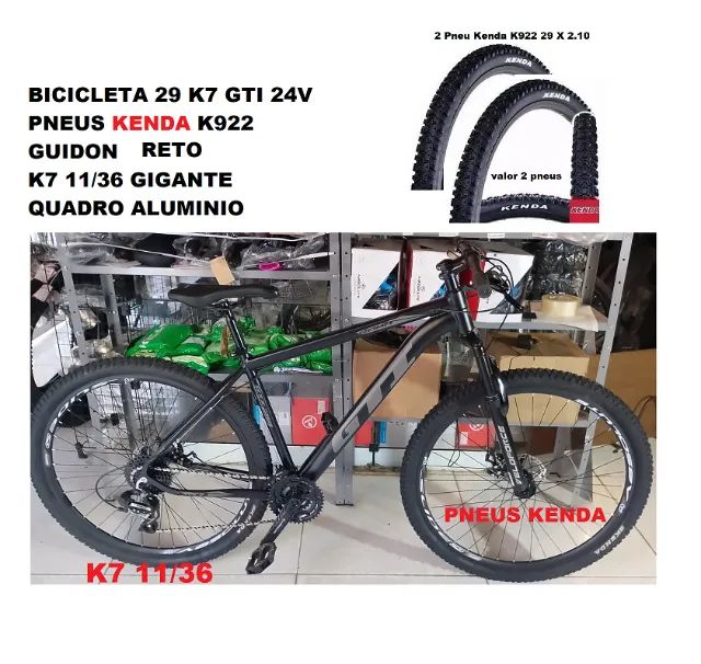 Bicicleta 29 Pneu Balão com Nota k7 2026 (não e rosca catraca)e k7 cassete - Foto 3