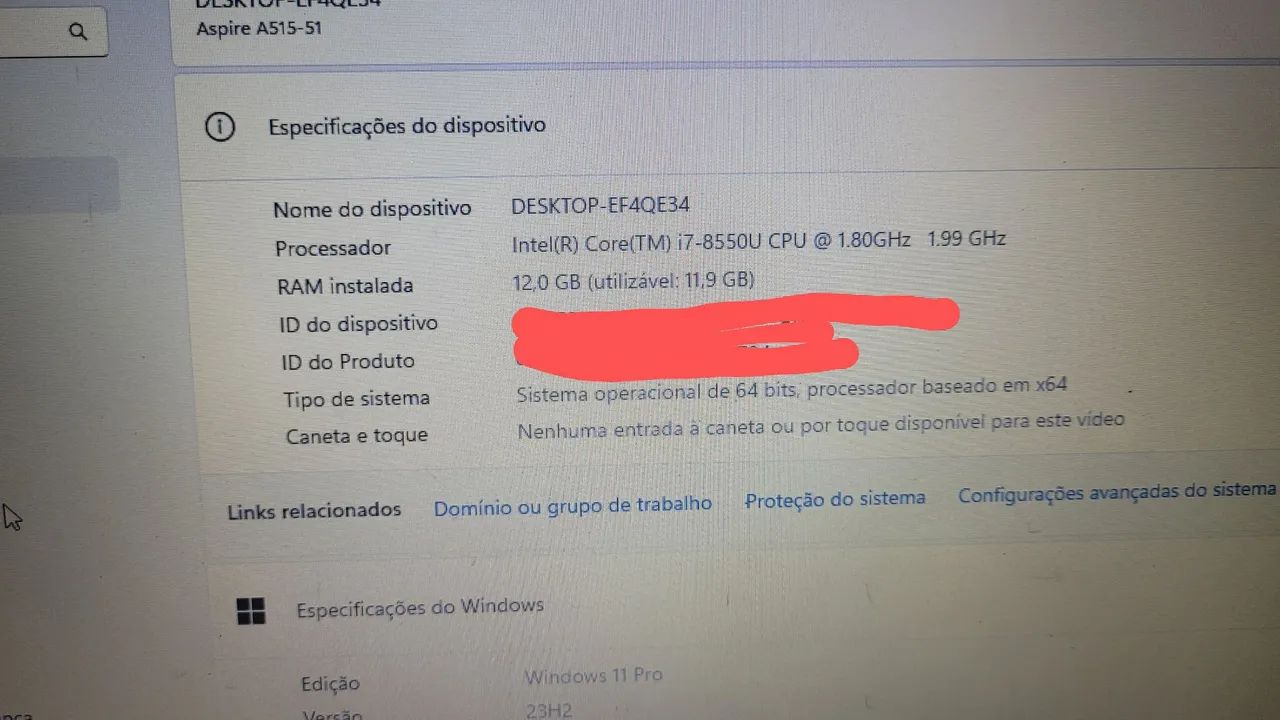 Notebook Acer Aspire A515-51 Gamer Nitro, leia - Foto 2