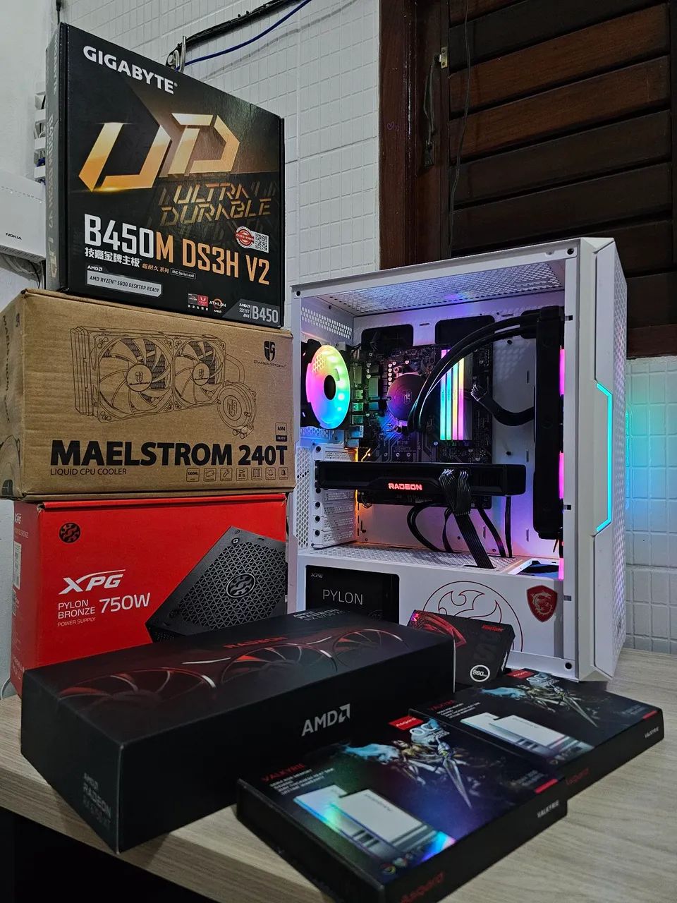 PC Gamer - Ryzen 5 5600x, 32GB RAM, RX 6750 XT FOUNDERS 12GB AMD, 1TB SSD, WC e FONTE 750w - Foto 3