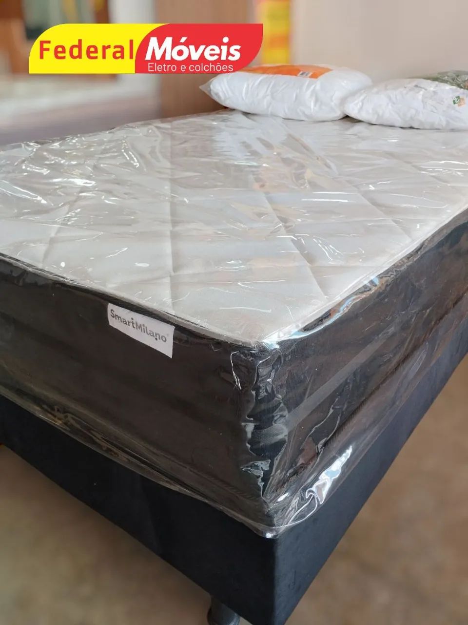 Cama Box Casal 1,38m Base e Colchão Plumatex - Mega Oferta  - Foto 3