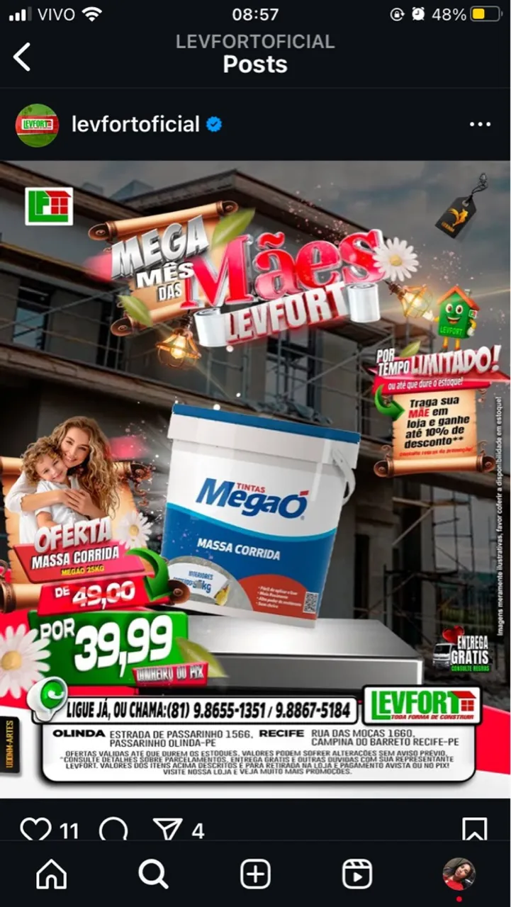 Mega Oferta Massa Corrida - Levefort