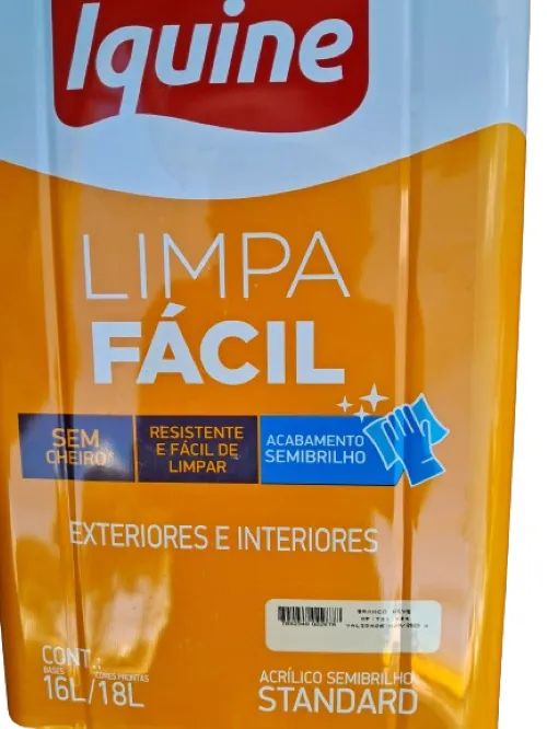 Tinta Acr Semi Brilho Std 18lt Limpa Facil Bco Neve