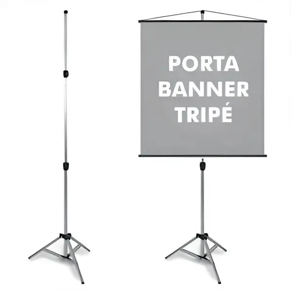 Porta Banner 1,80m Pedestal Tripé Suporte