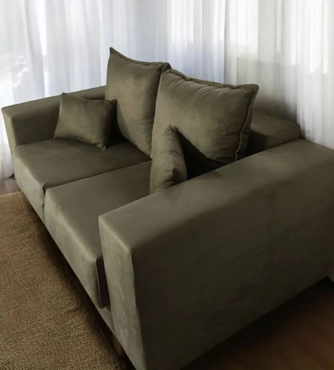 Sofá 2 lugares retrátil estado de novo.Entrego grátis dependendo onde. - Foto 3