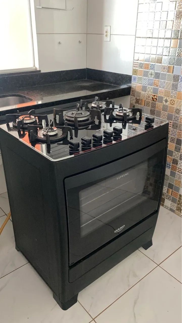 Fogão a Gás Dako Supreme Glass 5 Bocas