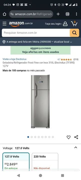 Geladeira nova,nunca usada