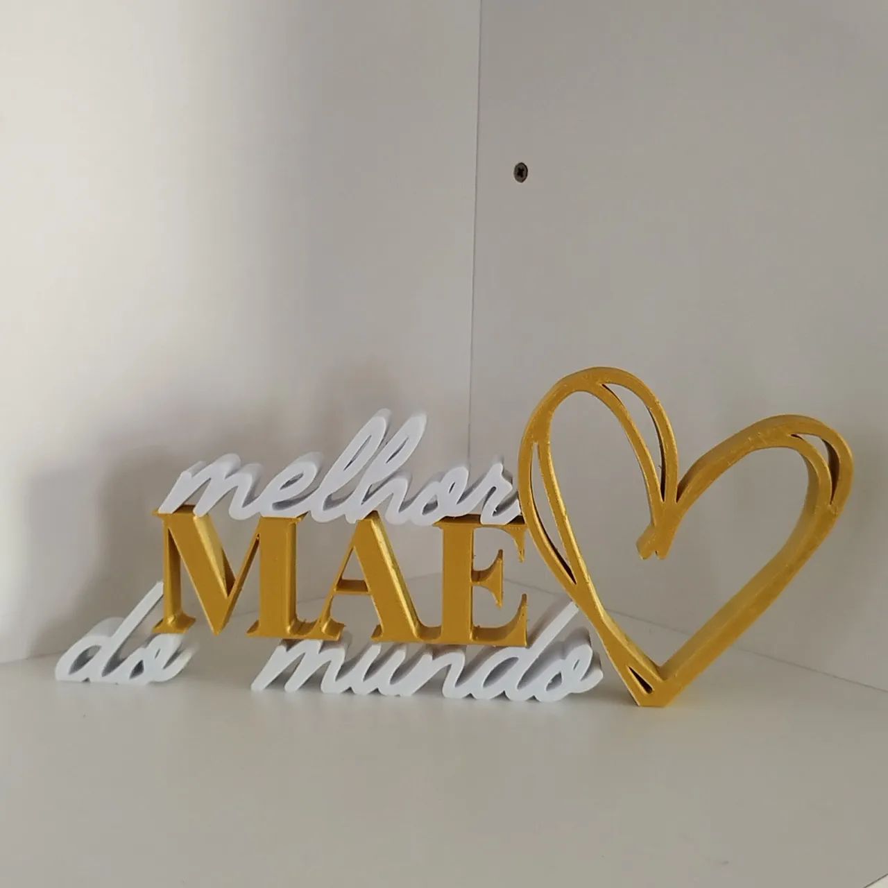 Plaquinha Decorativa Melhor Mãe do Mundo impressão 3D (Linhares) - Foto 3