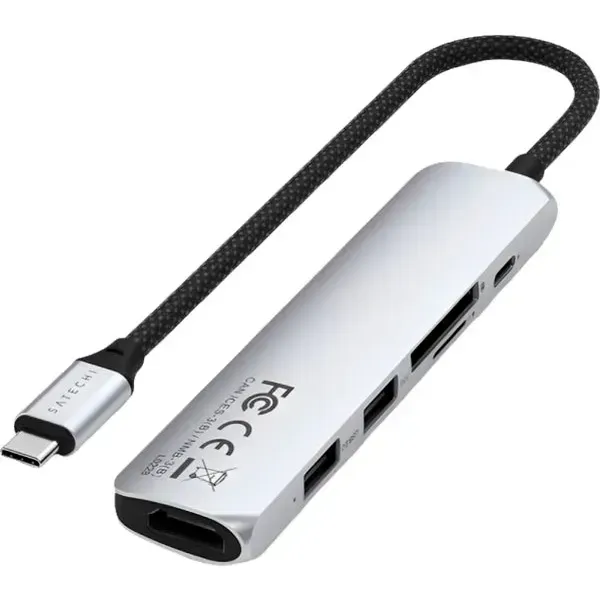Adaptador 6 em 1 Slim Multiport USB-C Satechi - ST-P6SS