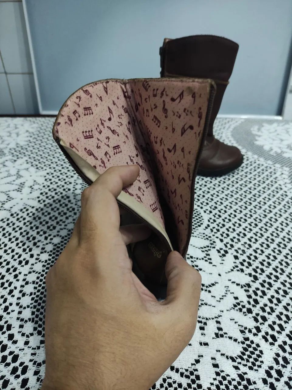 Botas de Couro Marrom Ortopé Bebê ( Tamanho 18) - Foto 3