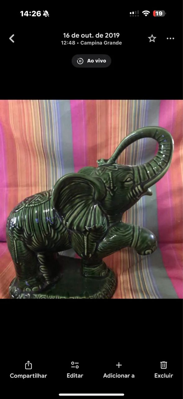 (Antiguidade) Elegante de louça  tamanho GG