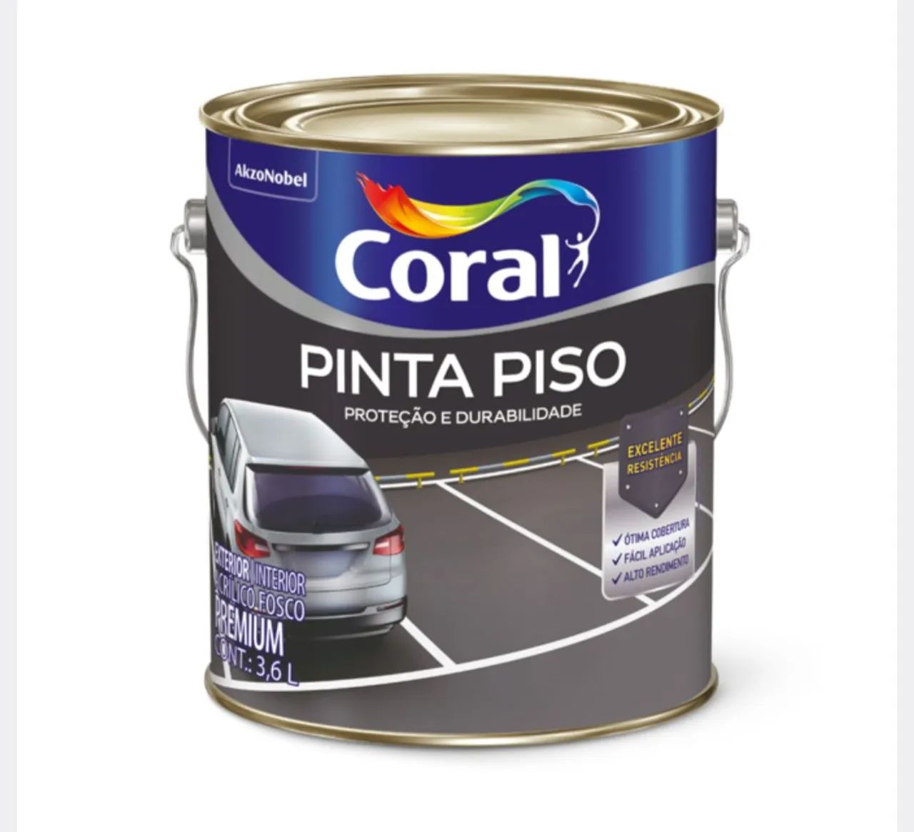 Coral Pinta Piso na cor Cinza Médio 