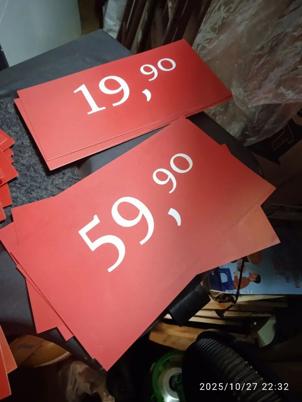 Placas de preços diversos para loja de roupas ,etc - Foto 3