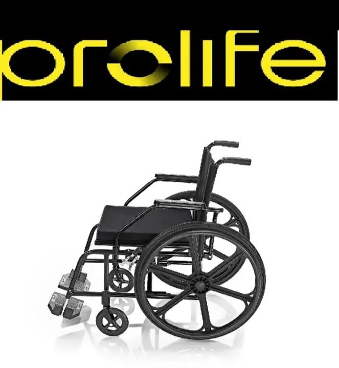 CADEIRA DE RODAS PRÁTICA COM PNEU MACIÇO - PROLIFE , nova na embalagem - Foto 3