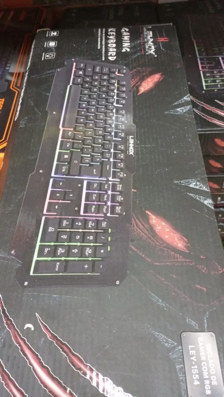 Teclado Gamer com Luz RGB Usb LEHMOX 1554