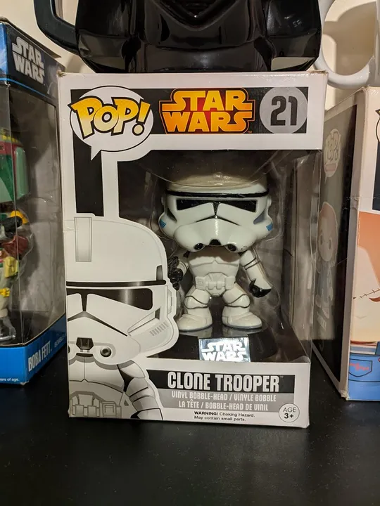 Funko Pop Star Wars Clone Trooper 21 e Boba Fett