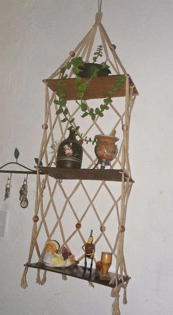Prateleira de Parede em Macramê - Foto 2