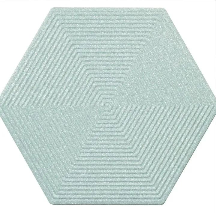 Porcelanato Love Hexa SBL Brilhante Retificado 17,44x17,44cm Verde *Lote Com 84 Peças* - Foto 4