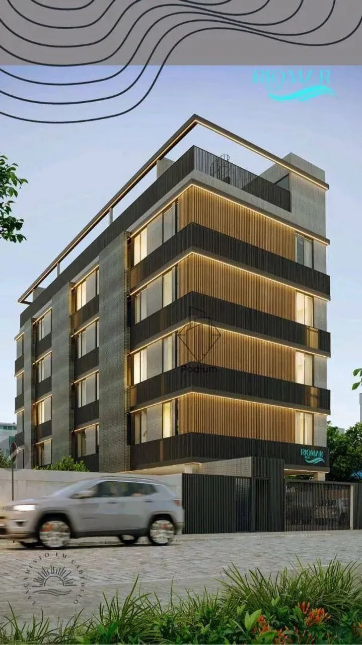 Flats Studio com área de lazer na cobertura à 500m da praia de Intermares -FL0583
