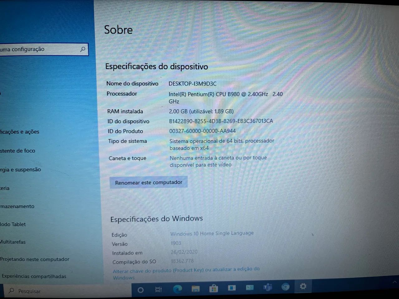 Notebook HP 1000 Intel Pentium 2GB RAM 256GB - Foto 2