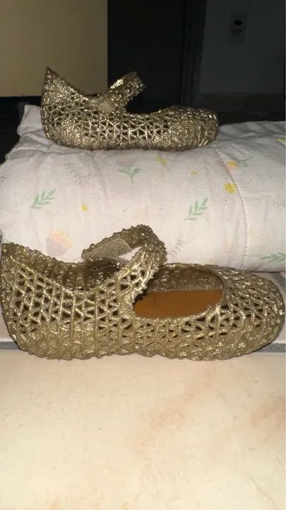 Sapatilha Dourada Melissa Campanha - Foto 3