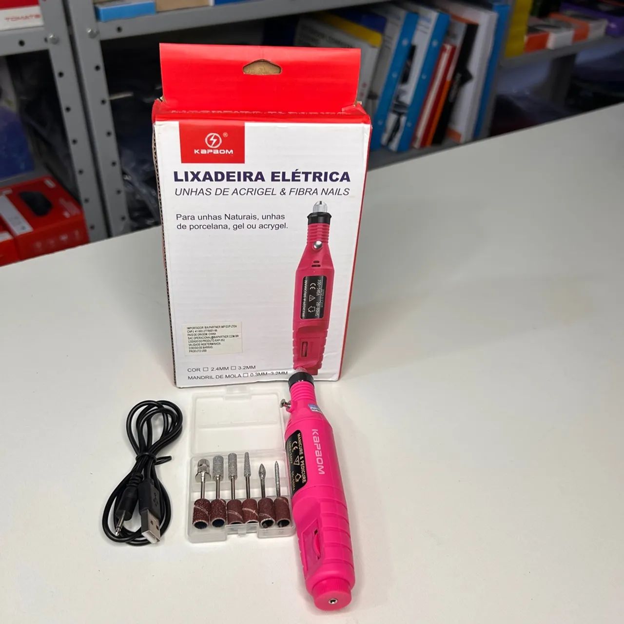 Lixadeira Elétrica para Unhas Portátil KAPBOM