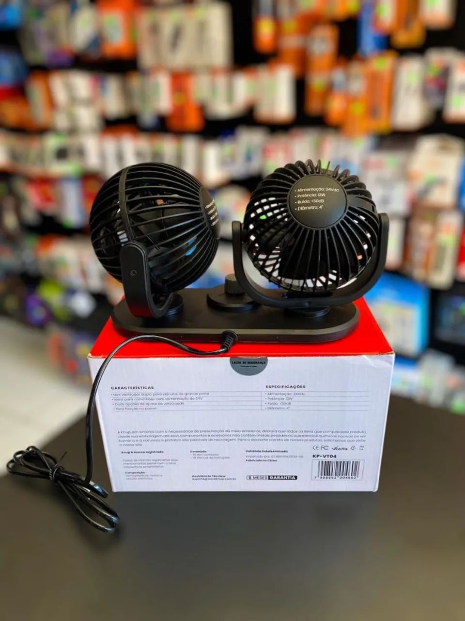 Mini Ventilador Duplo 24V para Caminhão - Novo! - Foto 4