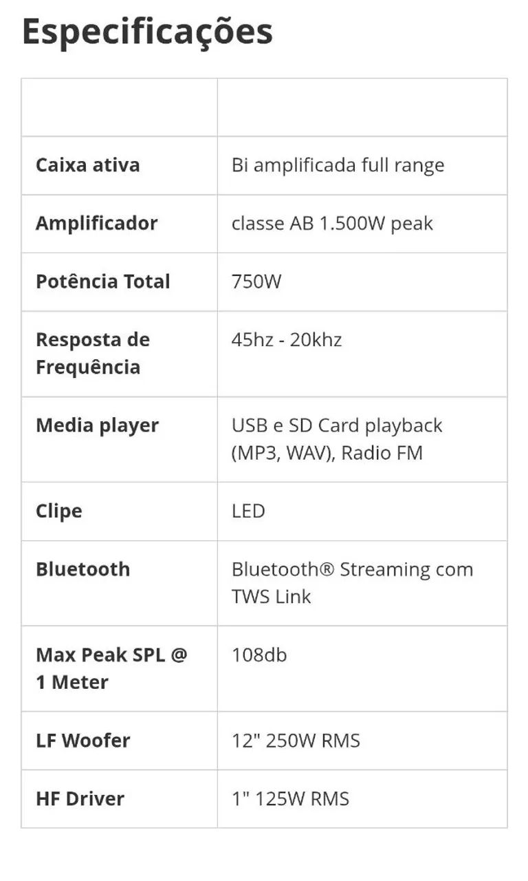Caixa Ativa Gemini 12 Bluetooth  - Foto 4
