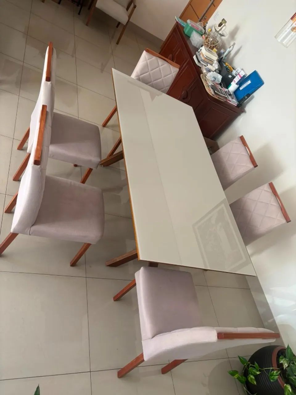 Mesa de Jantar 6 Lugares Com cadeiras - Foto 4