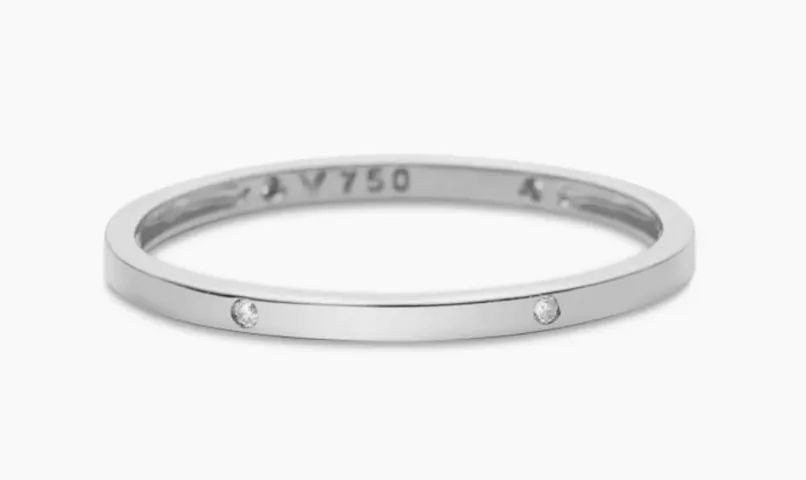 anel vivara ouro branco com diamantes