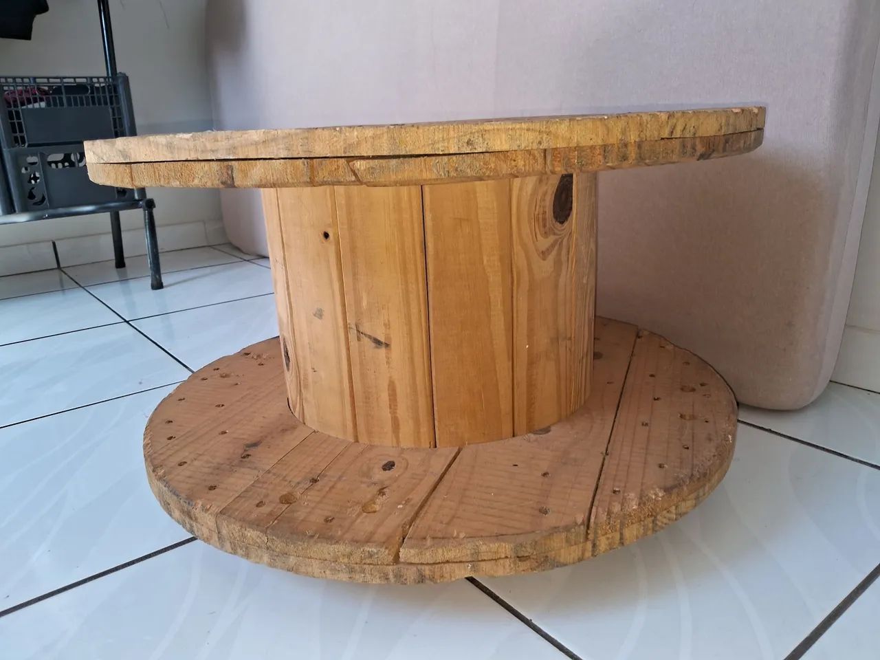 Mesa de bobina com rodinhas  - Foto 2