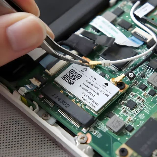 Placa de Rede WIFI + Bluetooth 5 AC1200 5G Dual Band Wireless mPCI-e Mini PCI-E Express - Foto 5