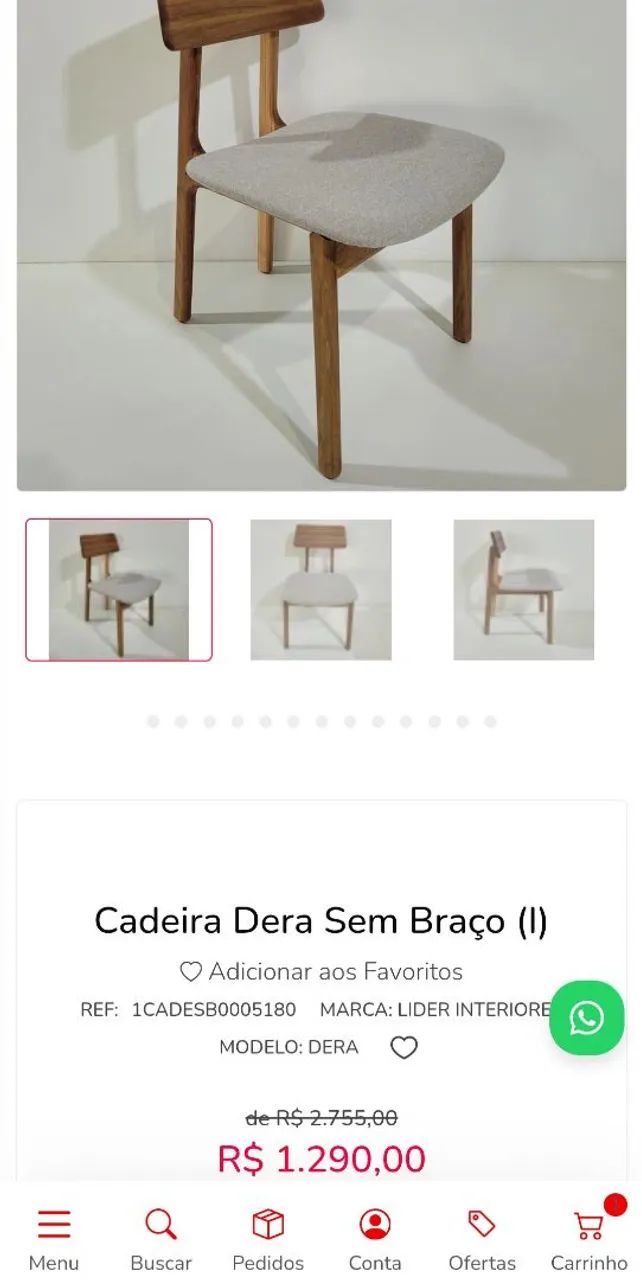 Cadeiras Líder Dera sem braços - Foto 3