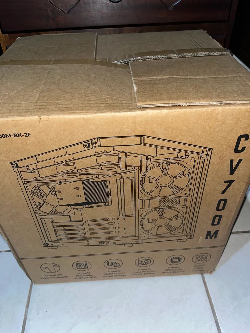 Gabinete Gamer Mancer Cv700m, Lateral De Vidro, Com 2 Fans