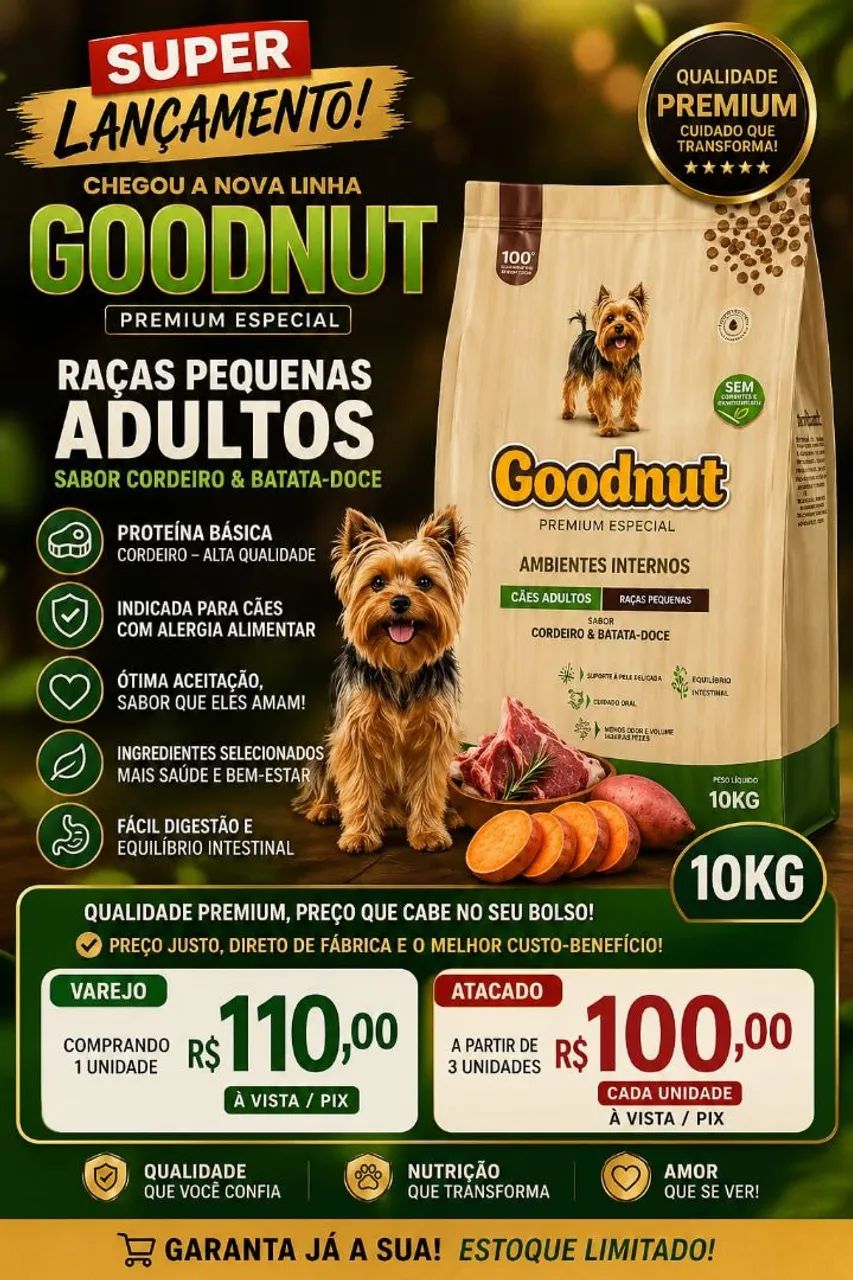 Ração Premium especial goodnut 20kg, PROMOÇÃO,  fazemos entregas em todo DF  - Foto 3