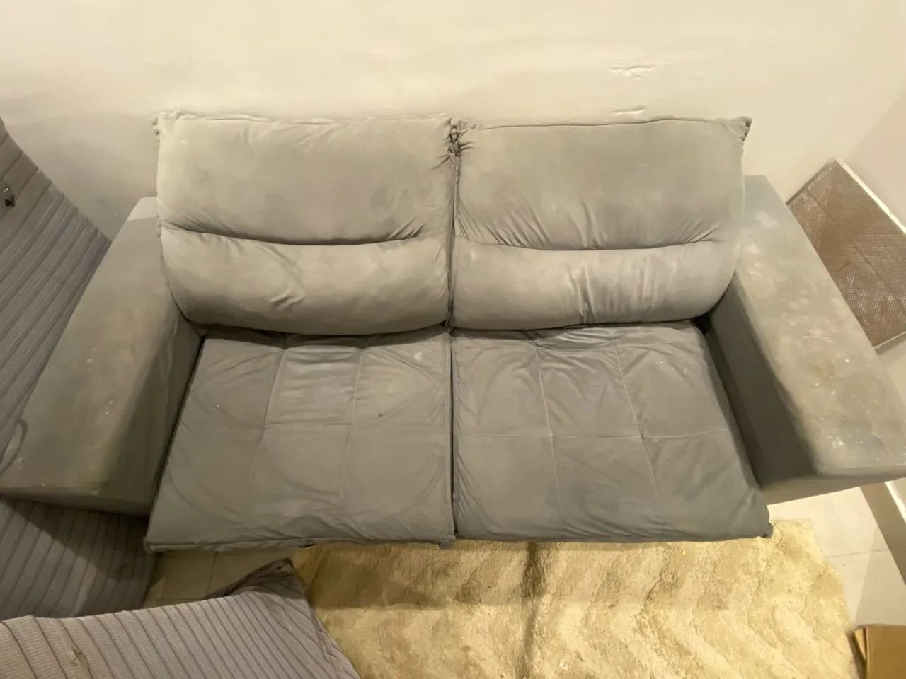 Sofá cama cinza  - Foto 2