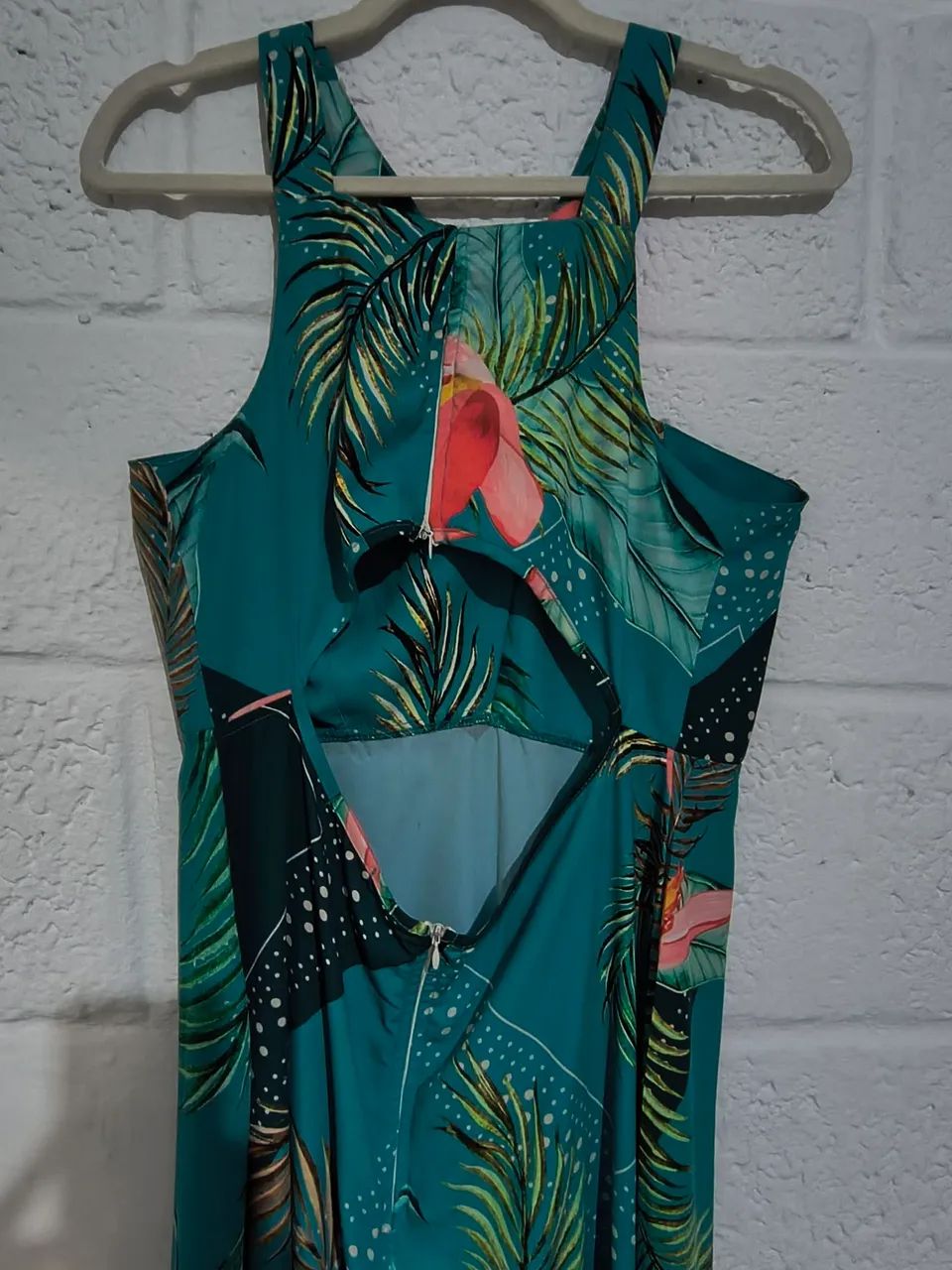 Vestido longo floral turquesa - Foto 3