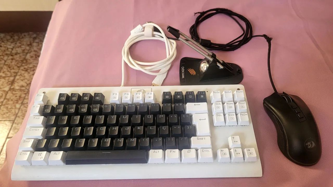 KIT TECLADO MECÂNICO+MOUSE REDRAGON (+mouse bungee extra)