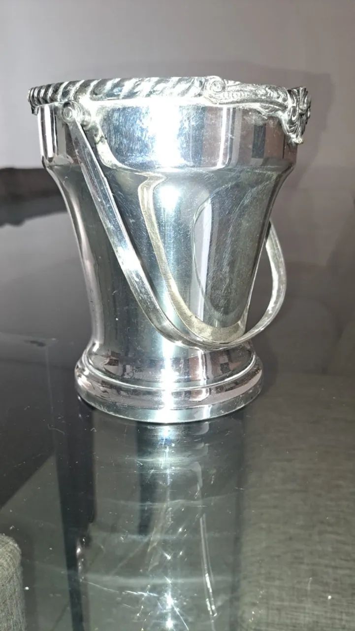 Balde de gelo de prata