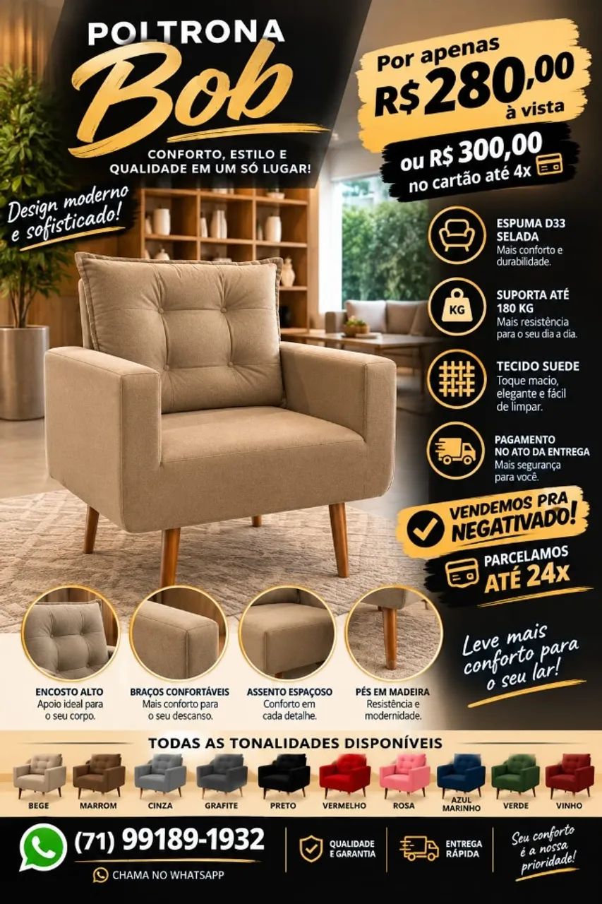 POLTRONAS NOVAS QUADRADA