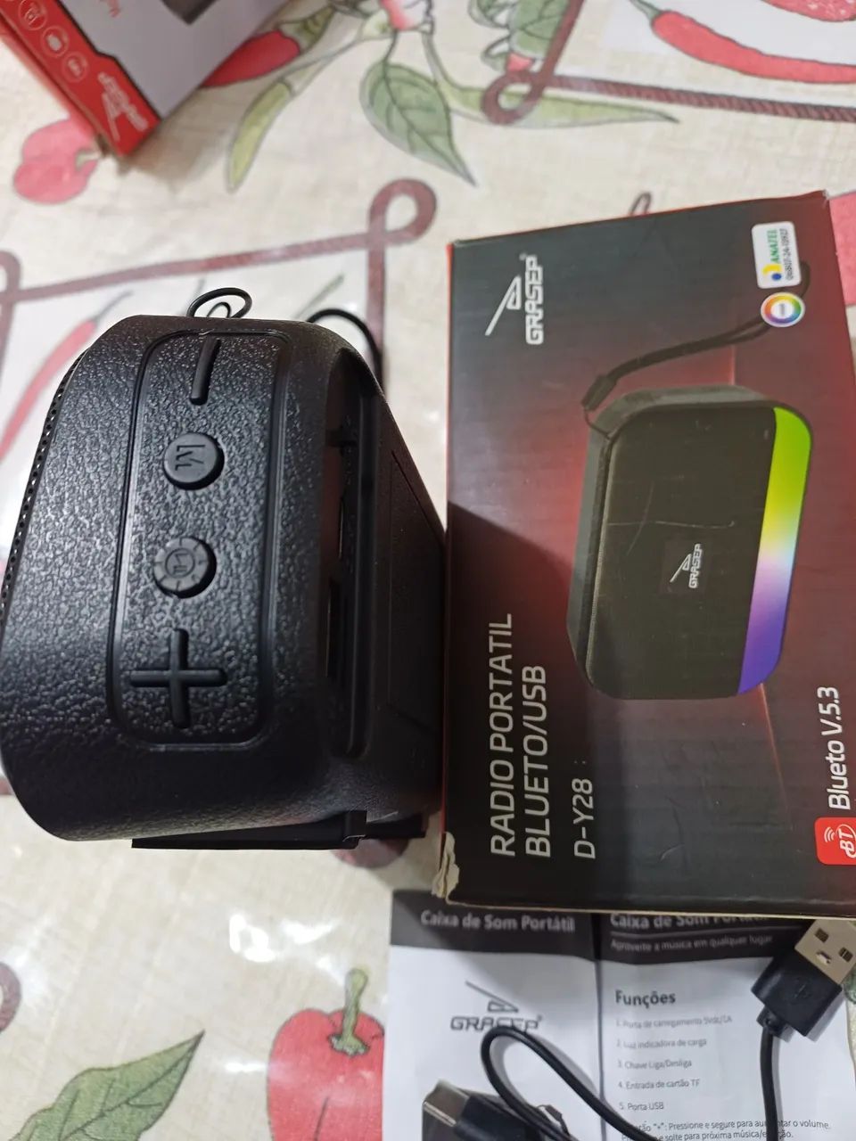 Rádio portátil Bluetooth D-Y28 - Foto 4