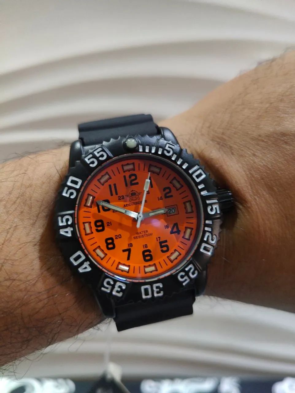 OFERTA: Relógio Addies Dive MY-050 laranja  - Foto 2
