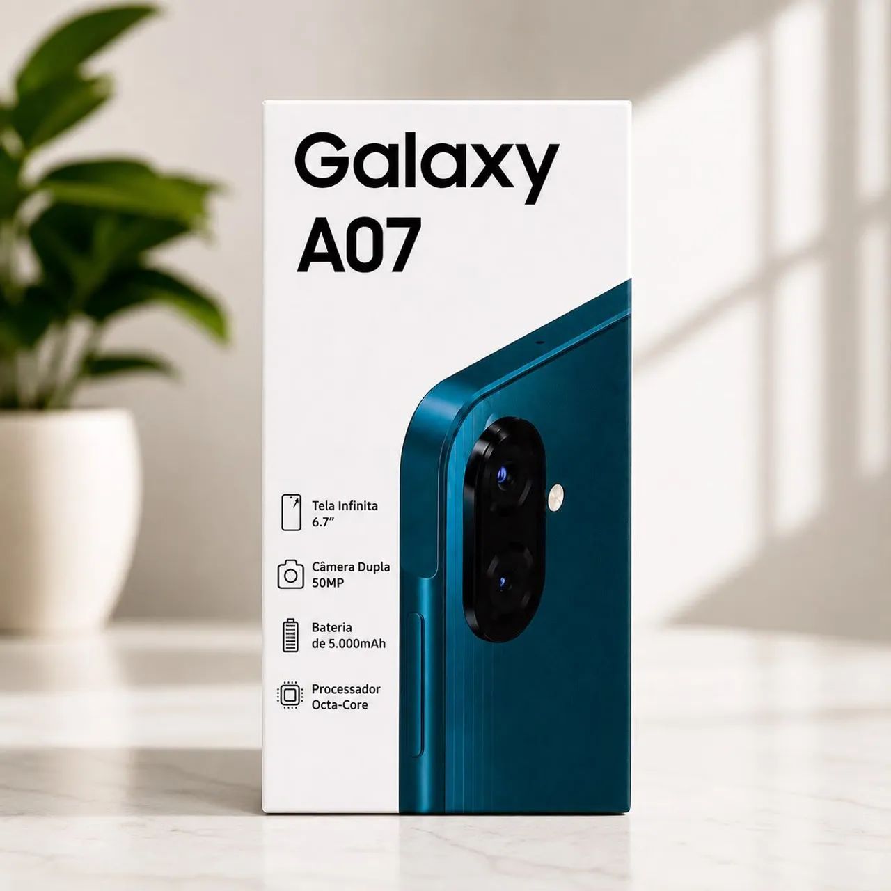 Samsung Galaxy A07 128GB 4GB RAM Tela Grande 6,7 Polegadas Novo Lacrado