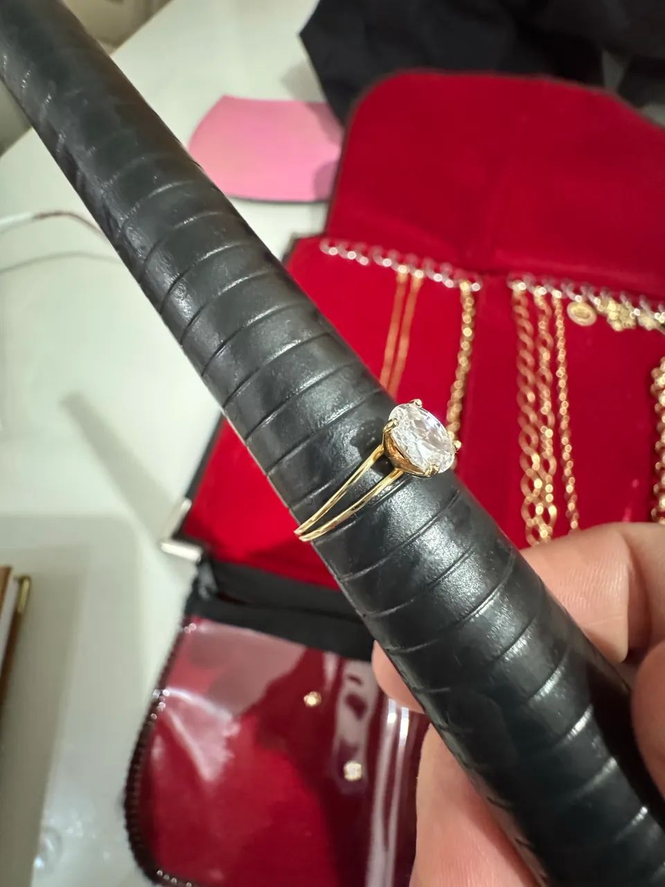 Solitário ouro 18k
