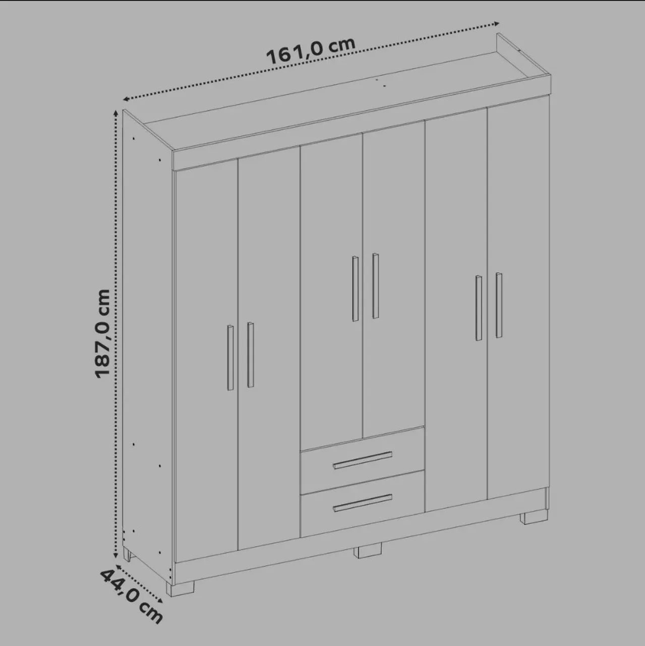 Guarda roupa 6 portas - Foto 4