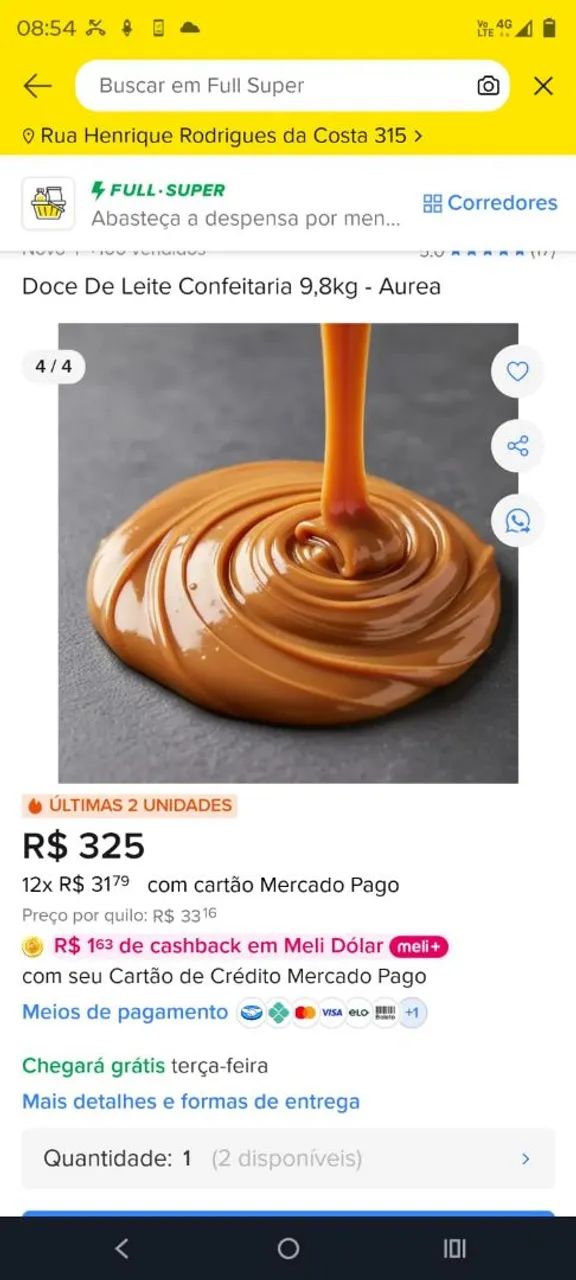 Doce de leite áurea validade 02/27 - Foto 2