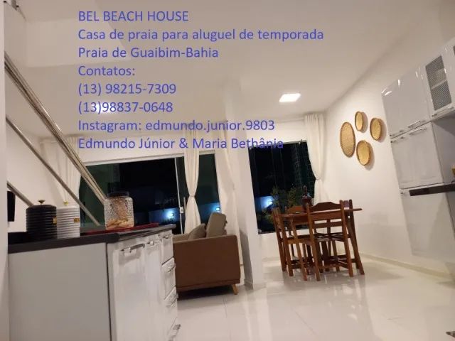 Aluguel de temporada - Casa triplex na frente do mar na Praia de Guaibim - BA - Foto 5