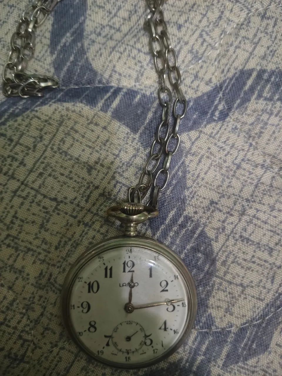 Relógio de bolso lanco antigo 1920 - Foto 3