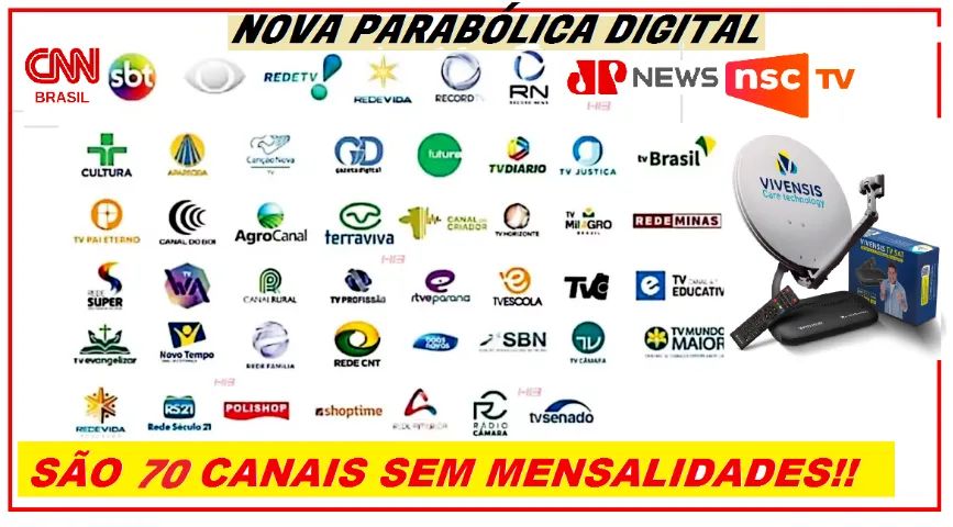 Parabólica mini Digital com 80 canais grátis instalação!!! - Foto 2