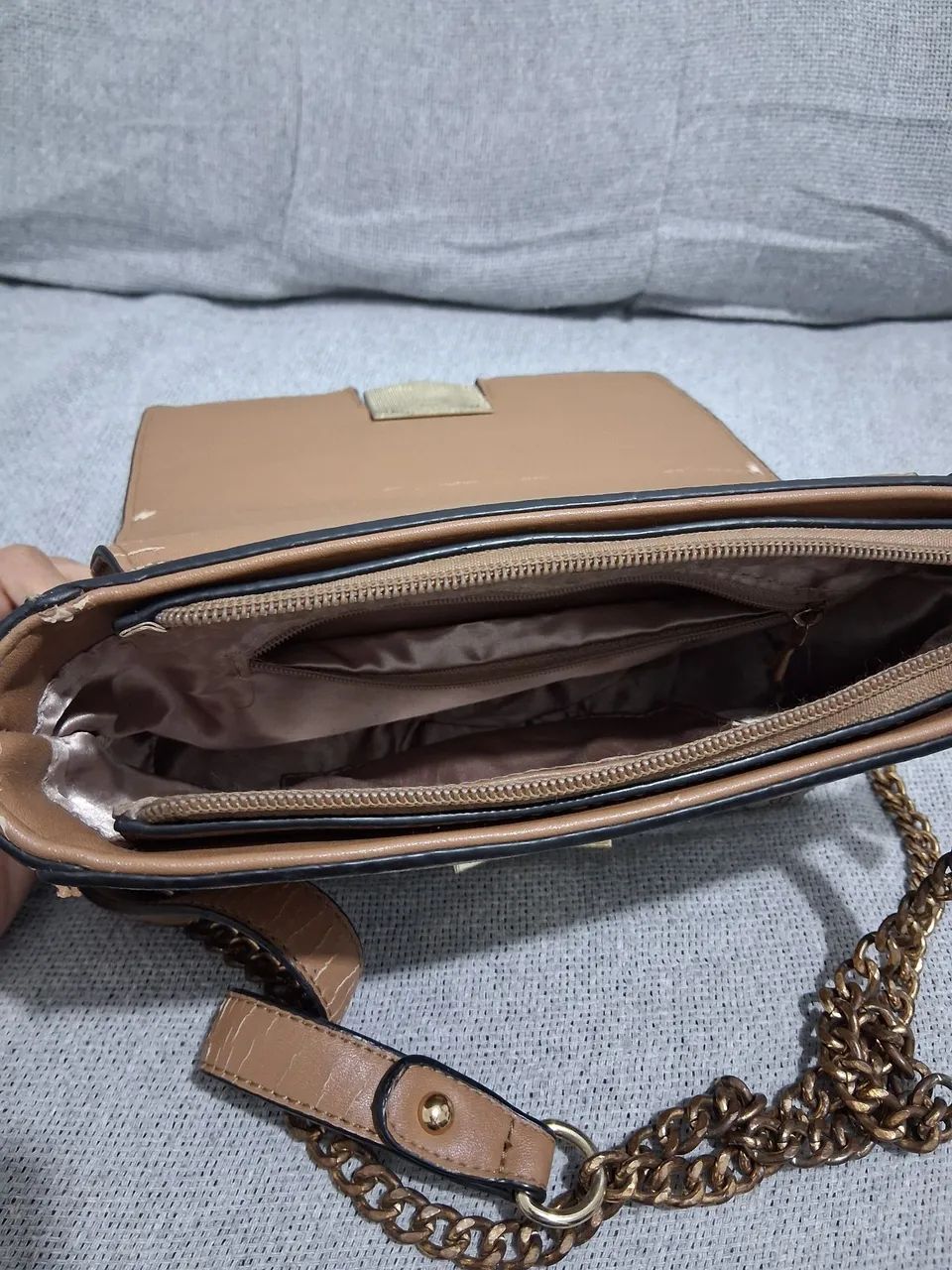 Bolsa marrom de lado - Foto 3